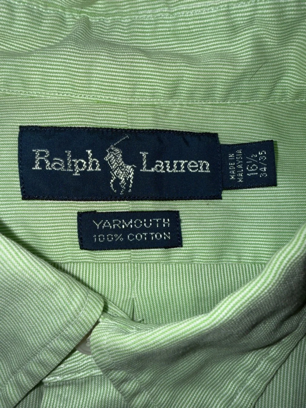 Ralph Lauren Light Green Button-Down Oxford Shirt - Picture 2 of 4